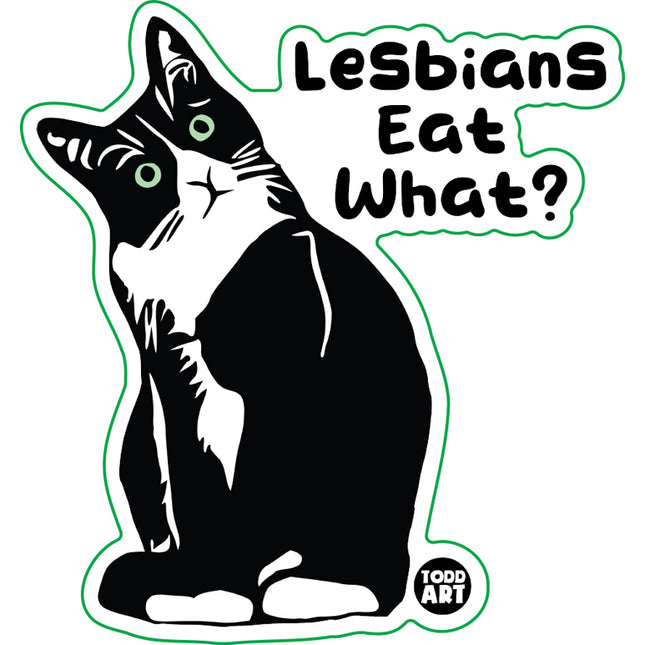 Lesbians Eat What Cat Vinyl Sticker