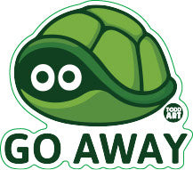 Go Away Turtle Vinyl Sticker