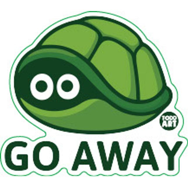 Go Away Turtle Vinyl Sticker