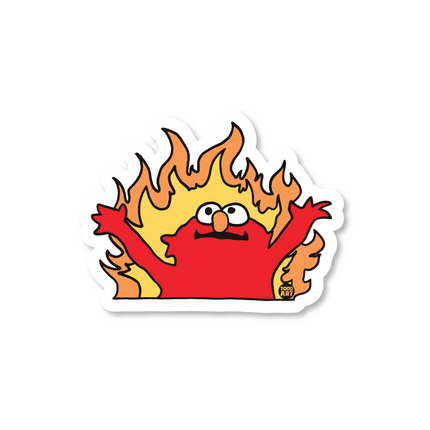 Hellmo Elmo Parody Vinyl Sticker