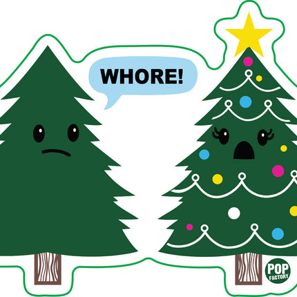 Whore Christmas Tree Vinyl Sticker