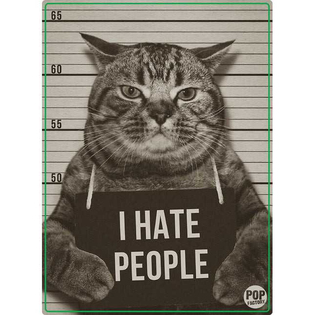 I Hate People Cat Vinyl Sticker