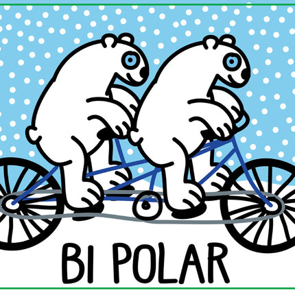 Bi Polar Bears Vinyl Sticker