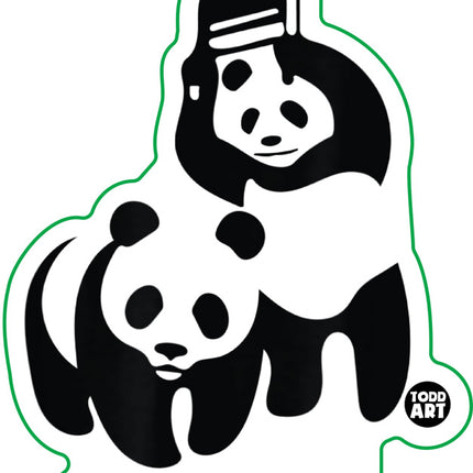 WWF Pandas Vinyl Sticker