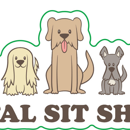 Total Sit Show Dogs Vinyl Sticker