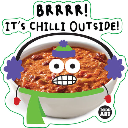 Food With Attitude Chili Outside Vinyl Sticker