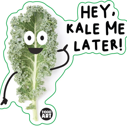 Food With Attitude Kale Me Later Vinyl Sticker