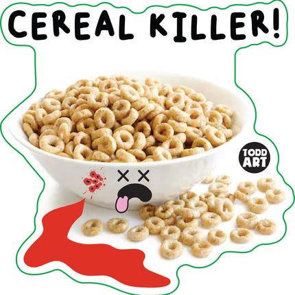 Food With Attitude Cereal Killer Vinyl Sticker