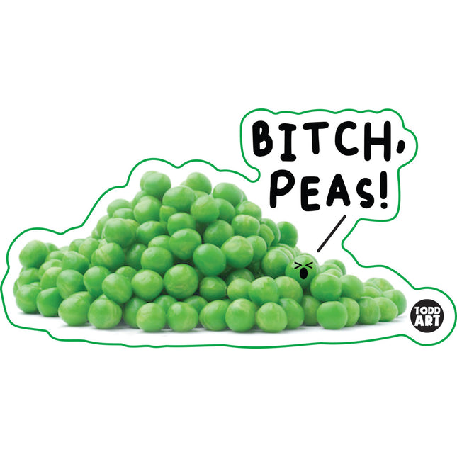 Food With Attitude Bitch Peas Vinyl Sticker