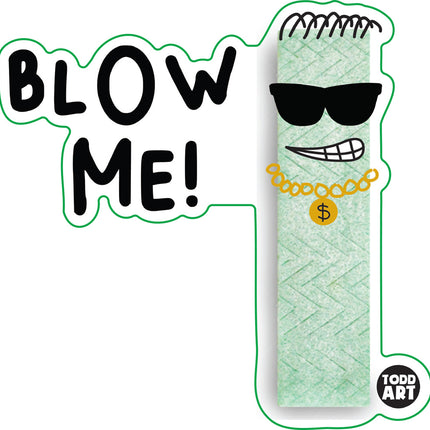 Food With Attitude Blow Me Gum Vinyl Sticker