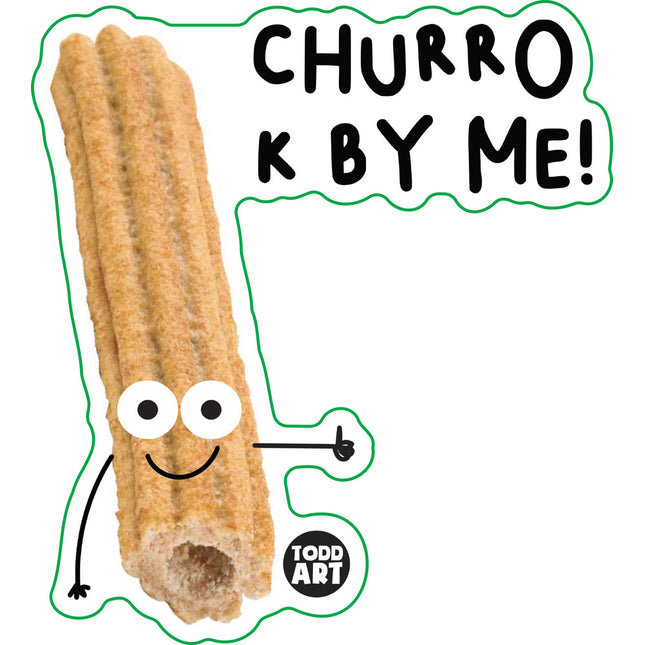 Food With Attitude Churro K By Me Vinyl Sticker