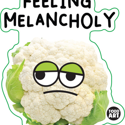 Food With Attitude Feeling Melancholy Vinyl Sticker