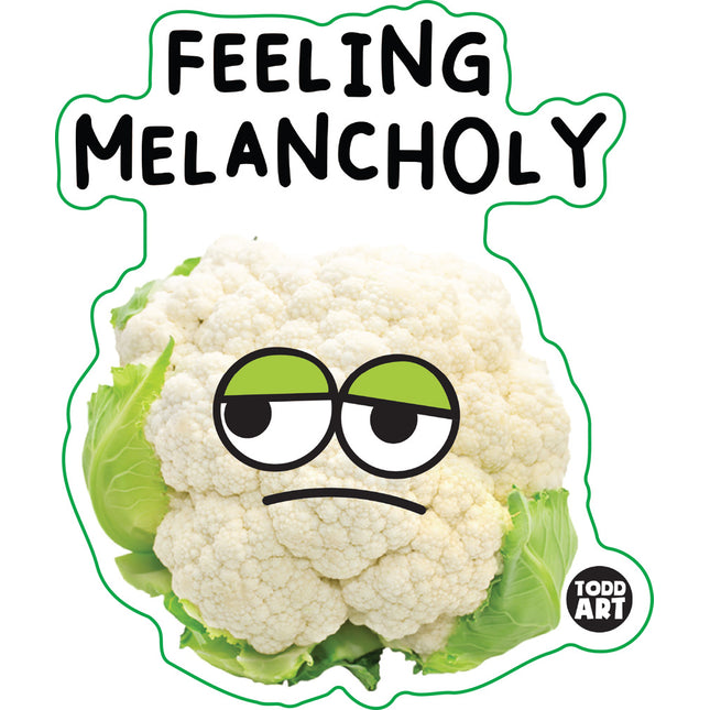 Food With Attitude Feeling Melancholy Vinyl Sticker
