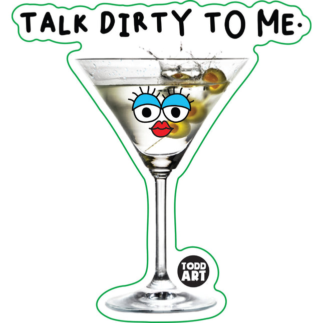 Food With Attitude Talk Dirty To Me Vinyl Sticker