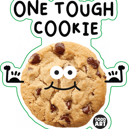 Food With Attitude One Tough Cookie Vinyl Sticker