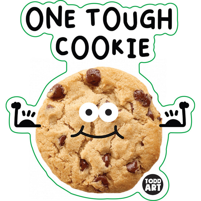 Food With Attitude One Tough Cookie Vinyl Sticker