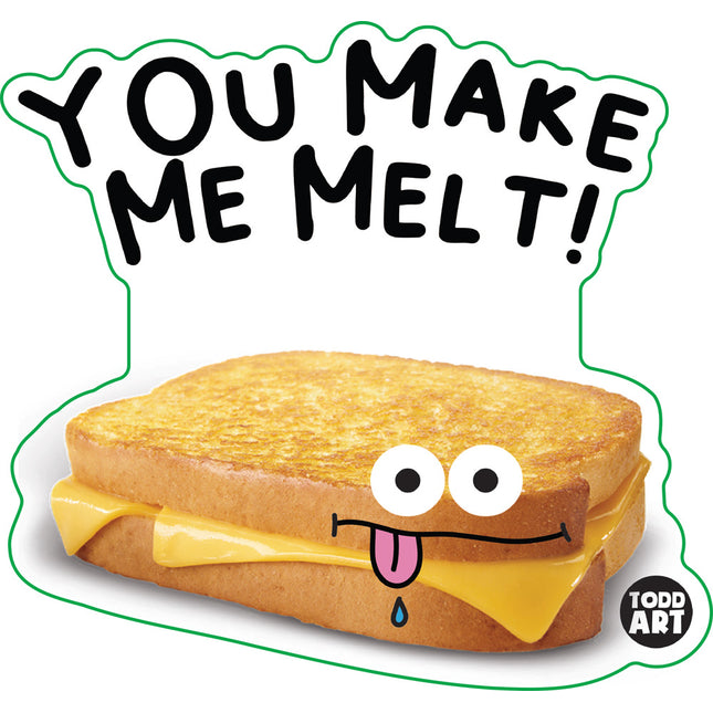 Food With Attitude You Make Me Melt Vinyl Sticker