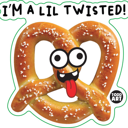 Food With Attitude I'm Twisted Pretzel Vinyl Sticker