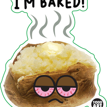 Food With Attitude I'm Baked Potato Vinyl Sticker