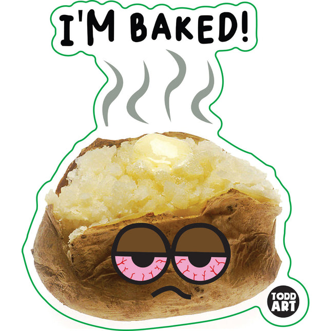 Food With Attitude I'm Baked Potato Vinyl Sticker
