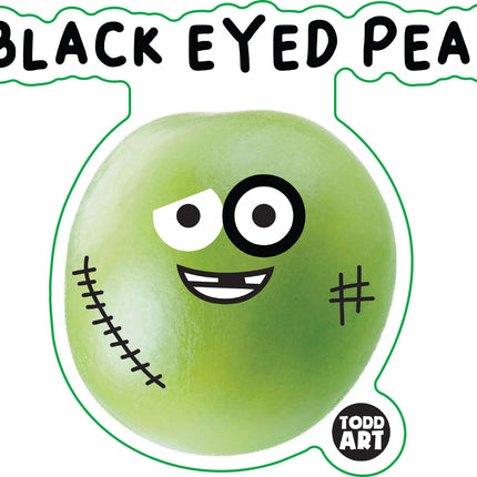 Food With Attitude Black Eyed Pea Vinyl Sticker