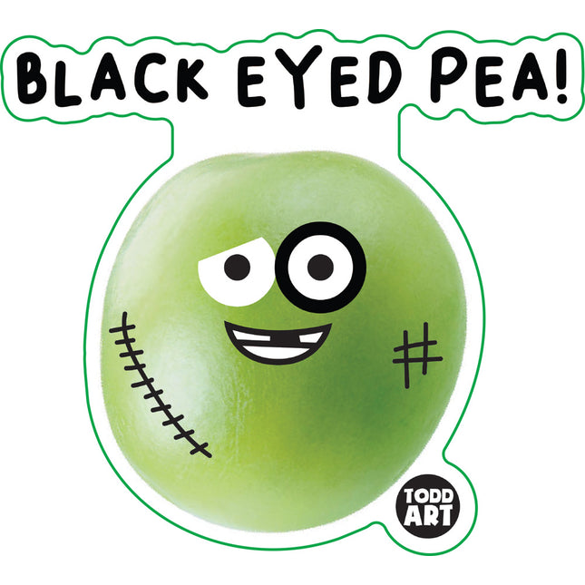 Food With Attitude Black Eyed Pea Vinyl Sticker