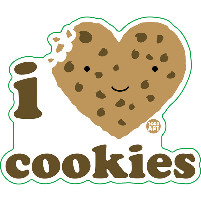I Love Cookies Vinyl Sticker