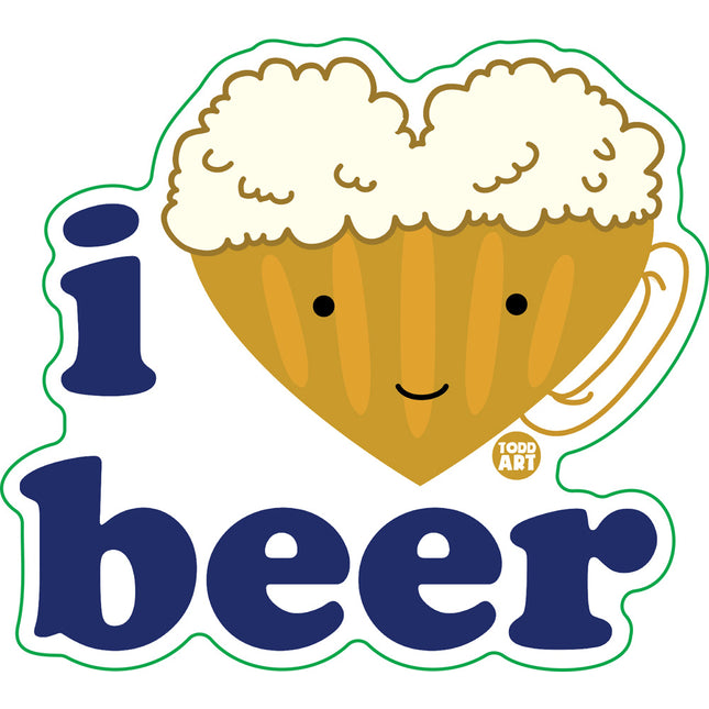I Love Beer Vinyl Sticker