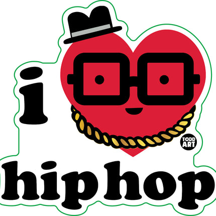 I Love Hip Hop Vinyl Sticker