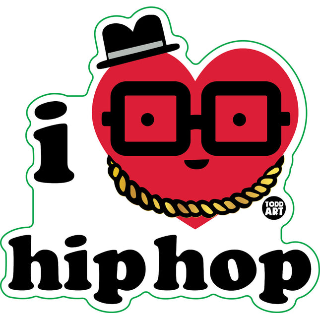 I Love Hip Hop Vinyl Sticker