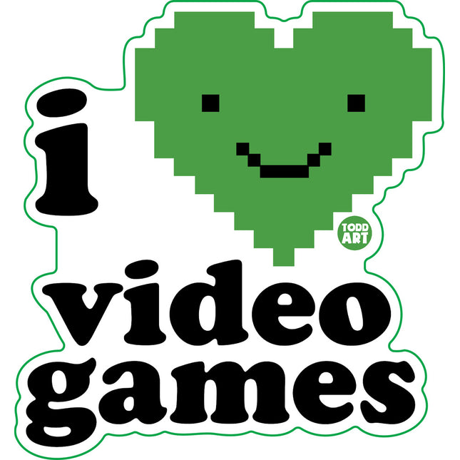 I Love Video Games Vinyl Sticker