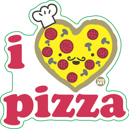 I Love Pizza Vinyl Sticker