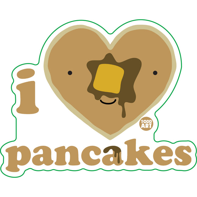 I Love Pancakes Vinyl Sticker