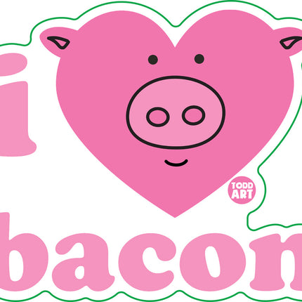 I Love Bacon Vinyl Sticker