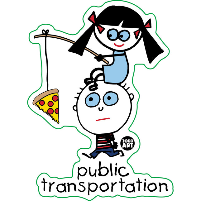 Public Transportation Vinyl Sticker