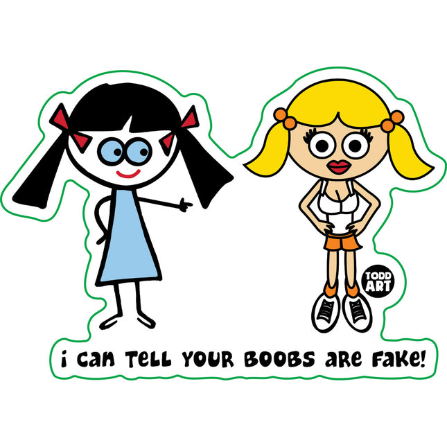 I Can Tell Boobs Are Fake Vinyl Sticker