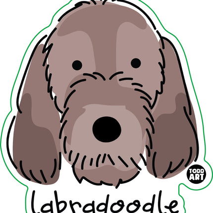 Dog Breeds Labradoodle Vinyl Sticker