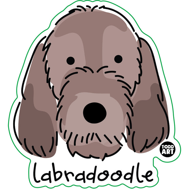 Dog Breeds Labradoodle Vinyl Sticker