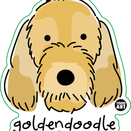 Dog Breeds Goldendoodle Vinyl Sticker