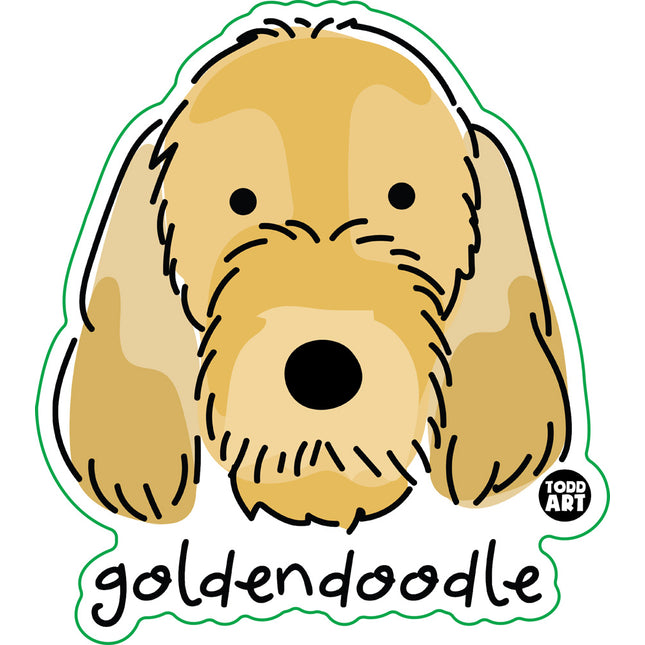 Dog Breeds Goldendoodle Vinyl Sticker