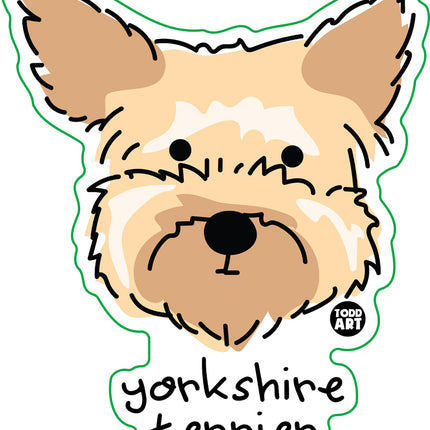 Dog Breeds Yorkshire Terrier Vinyl Sticker