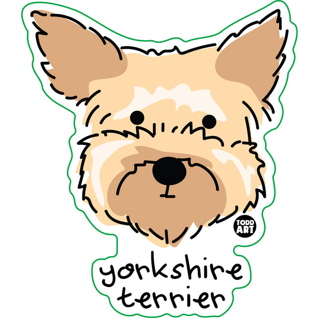 Dog Breeds Yorkshire Terrier Vinyl Sticker