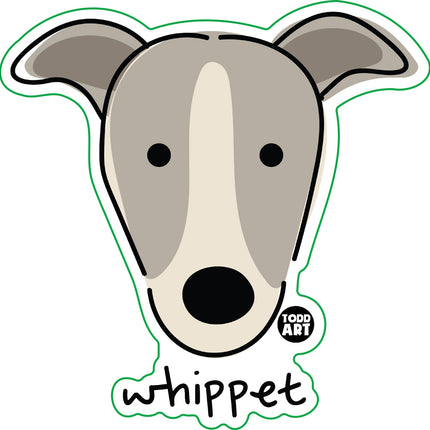 Dog Breeds Whippet Vinyl Sticker