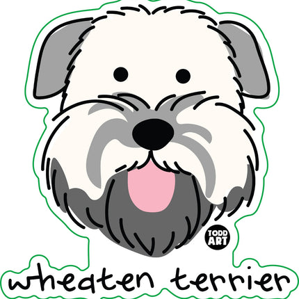 Dog Breeds Wheaten Terrier Vinyl Sticker