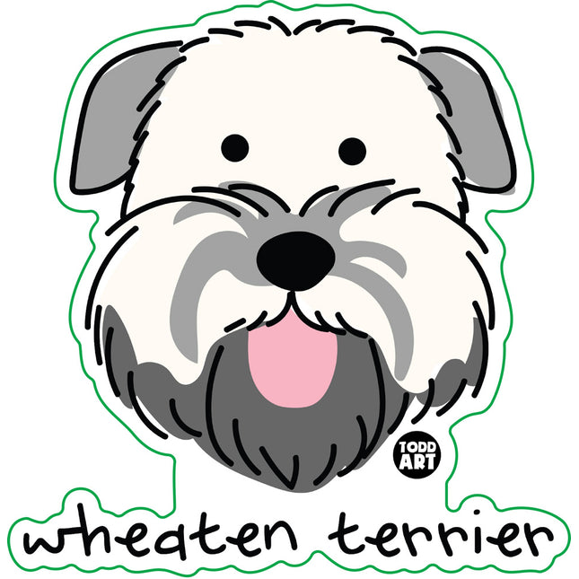 Dog Breeds Wheaten Terrier Vinyl Sticker