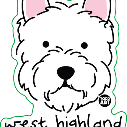 Dog Breeds West Highland Terrier Vinyl Sticker