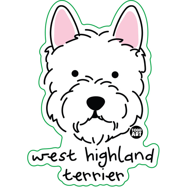 Dog Breeds West Highland Terrier Vinyl Sticker
