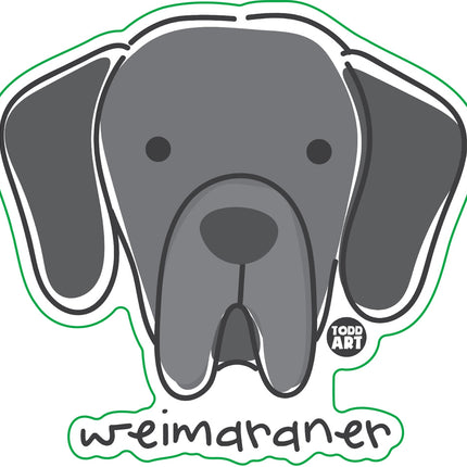 Dog Breeds Weimaraner Vinyl Sticker