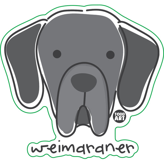 Dog Breeds Weimaraner Vinyl Sticker