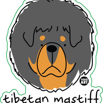 Dog Breeds Tibetan Mastiff Vinyl Sticker